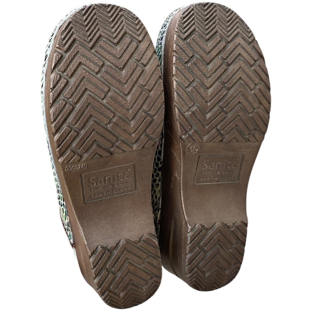 Sanita Clogs Womens Colorful Leather Snake Pattern Nurse SlipOns Size EU 35 US 4 - Picture 10 of 16
